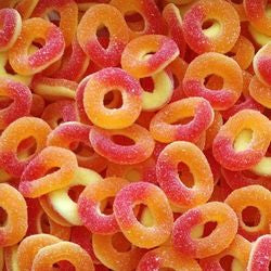 Anneaux pêche sucrée (100g)